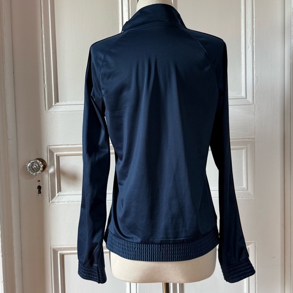 Athletic Works Women’s Navy Blue Track Jacket with Striped Sleeves Small 4-6 - Picture 11 of 11
